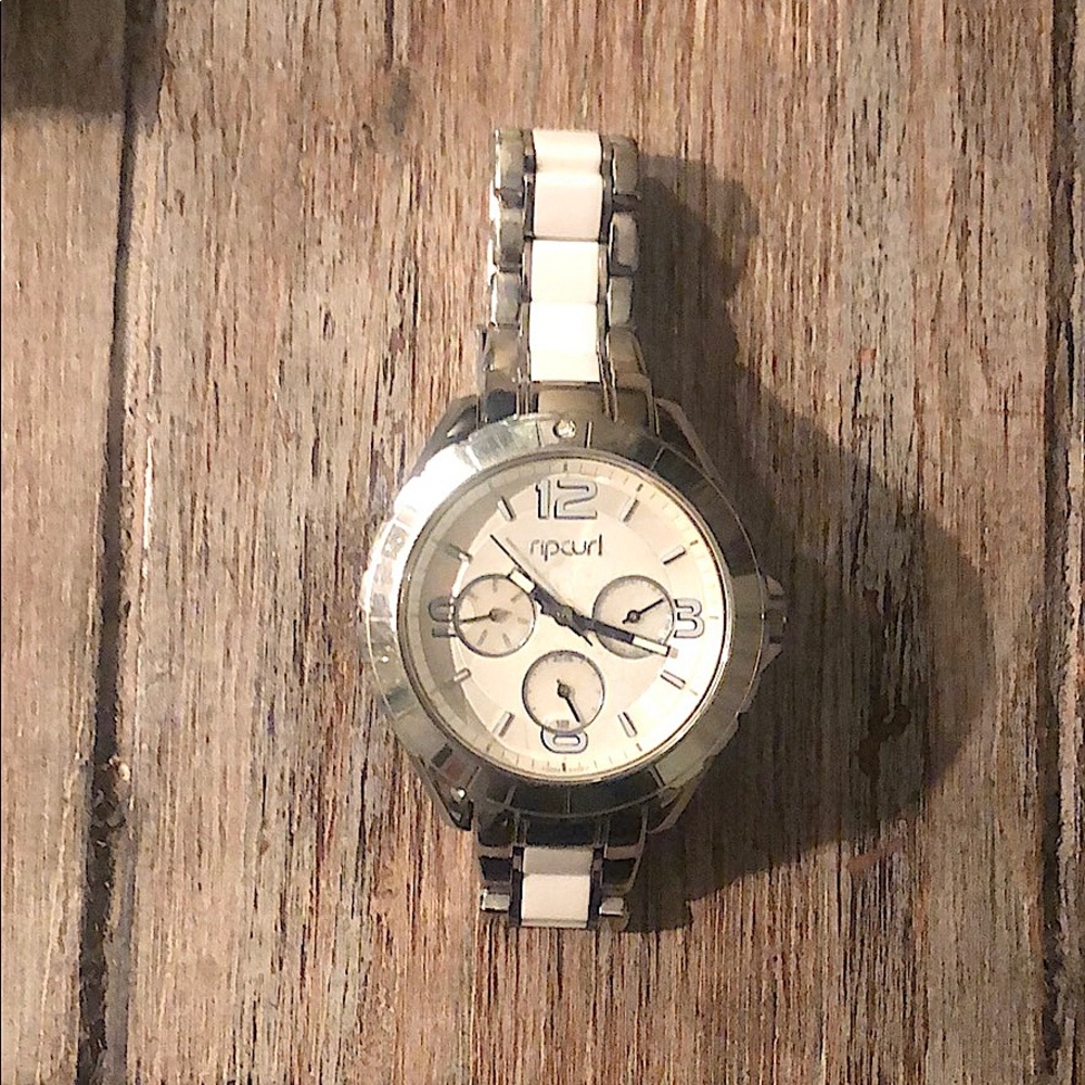 White and silver women’s Ripcurl watch